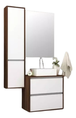 Vanitory Moderno Mueble Para Baño Espejo Organizador Vm-227