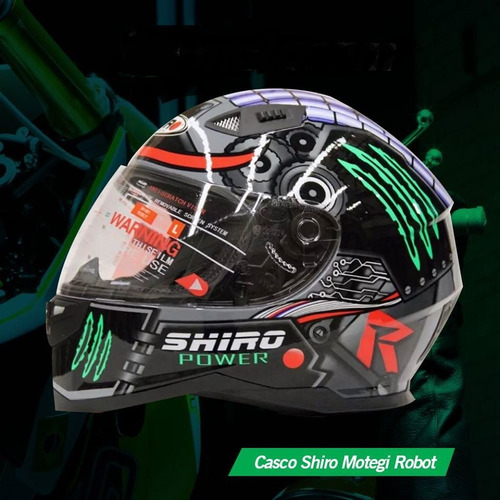 Casco Full Face Shiro Sh881 Motegi Robot 