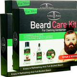 3x  Beard Care Kit De Barba Aceite Barba + Bálsamo + Shampoo