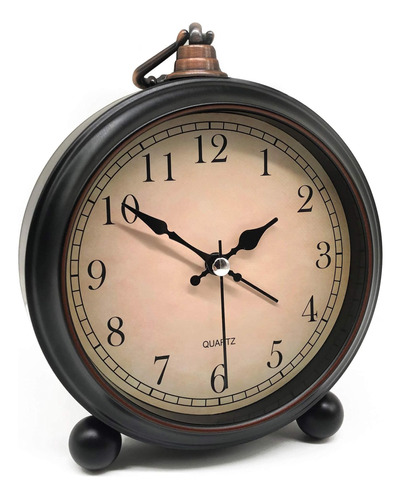 Reloj Despertador Analógico Retro Vintage, Reloj Pequeño Súp