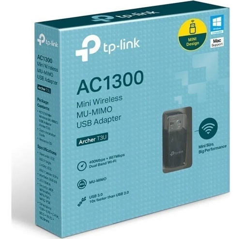 Adaptador Red Inalambrica Usb Tp-link Archer T3u Banda Dual