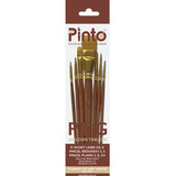 Kit De Pinceles Pinto Golden Taklón Dorado Pt-g 7 Piezas