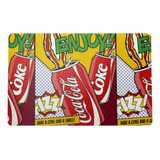 Jogo Americano 6 Peças Coca-cola Produto Licenciado Coleção Cor Vermelho