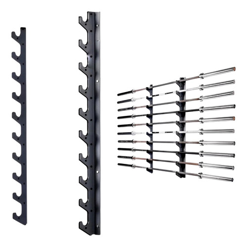 Rack Pared Barras Olímpicas Preolímpicas 10 Piezas Acero