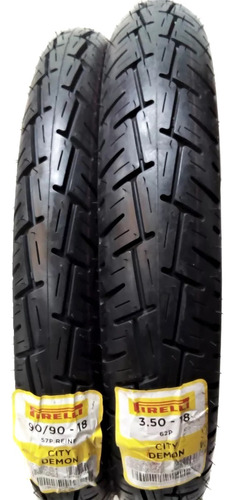 Llanta Pirelli 3.50-18 Y 90/90-18 City Demon Usa Camara