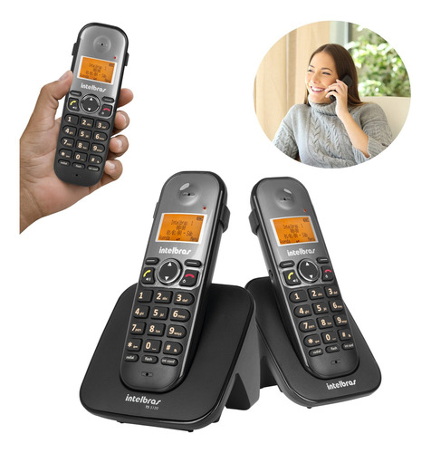 Telefone Sem Fio Intelbras Ts 5122 Preto Com Identificador