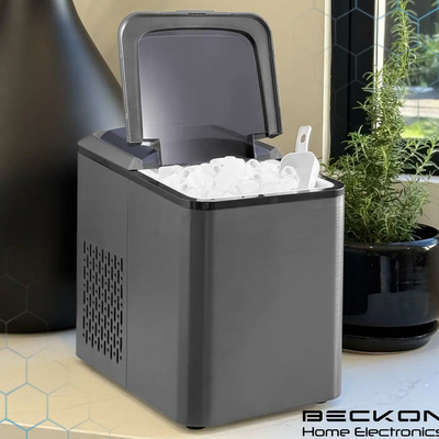 Máquina para hacer hielos IM Gris Dahlia Ice machine Beckon automática de 12kg por día hielo de 2 tamaños tipo bala con canasta y pala | Meses sin interés