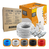 Cabo 100m Furukawa Soho Plus Cat6 Azul + 6 Conectores + Capa