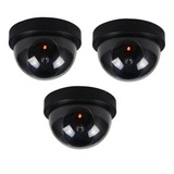 Camara Falsa Led Rojo Intermit. Domo Apariencia Rea X 3 Un.