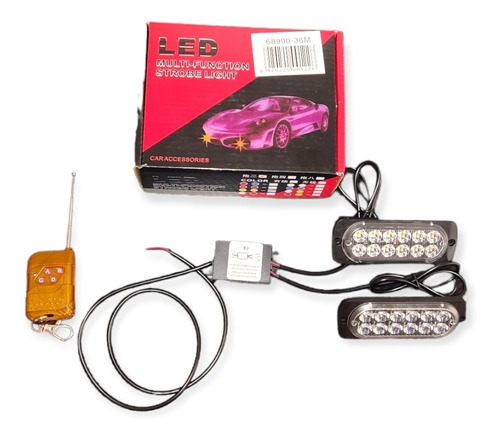 Kit De Luces Led Emergencia Fija/estrobo + Control 12v Auto