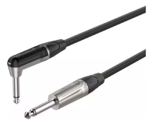 Cable Para Guitarra Bajo Roxtone Plug A Plug Angular 6 Mts