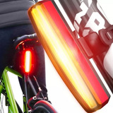 Luces Usb Recargable Led Estrobo Para Bicicleta Bicolor 1pcs