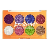 Paleta Glitter Jasmyne Exclusive Sombra Colorida Pigmentada