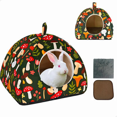 Cama Para Conejo Cuyos Casa Portátil Hamster Huron 26*26cm Con Estera De Bambú, Desmontable Para Su Limpieza Shomodor | MercadoLibre