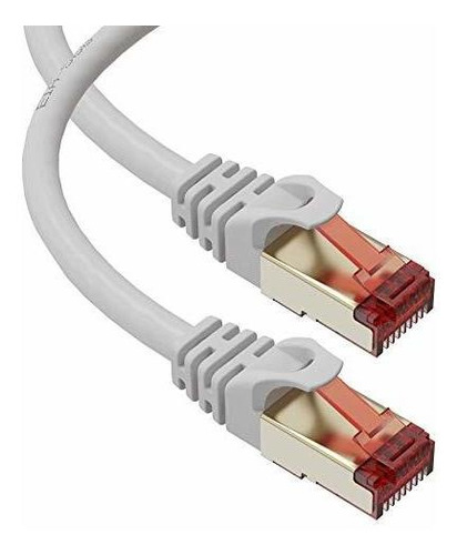 Cable Ethernet Cat 7 -10ft - Conector Rj45 - Doble Blindado 