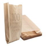 100 Bolsas De Papel Kraft 7 Kg Bolsas Saco