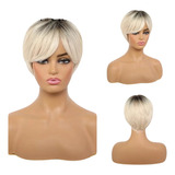 Peruca Lace Wig Loira Loiro Curta C3