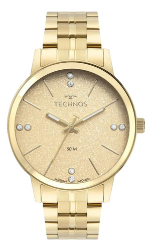 Relógio Technos Feminino Quartzo Dourado Original 2036msd/1x