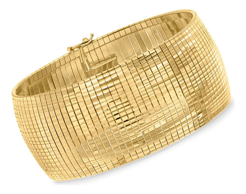 Brazalete Omega Pulido Y Con Talla De Diamante De Oro Italia