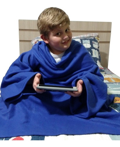 Cobertor De Tv Com Mangas Infantil - De 2 Ao 14 Anos