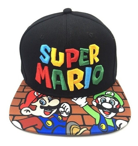 Gorro Jockey Super Mario Bross Vicera Full Print + Bordado