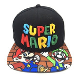 Gorro Jockey Super Mario Bross Vicera Full Print + Bordado