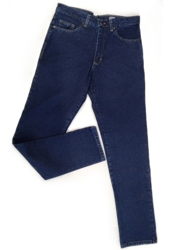 Jeans Clásico Hombre Azul  Recto Rígido