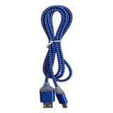 Cable Carga Rapida Mini Usb 1 Metro Con Led Varios Colores