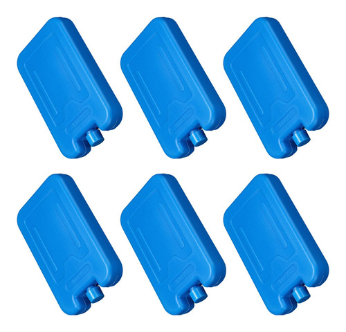 6x Paquetes De Congelador Bloques De Hielo Azul 300ml