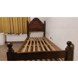 Cama De Algarrobo De 1 Plaza De Fabricacion Artesanal. 