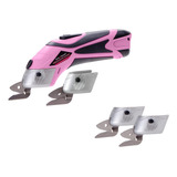 Tijeras Para Manualidades Eléctricas Pink Power Con Dos Cuch