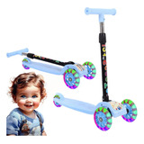 Monopatín Scooter Luz Led Plegable Triscooter Para Niño