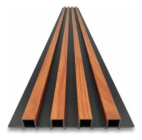 Lambril Wpc Pvc Parota, Bicolor, Nogal .96m X.16.3 Cm | Meses sin interés