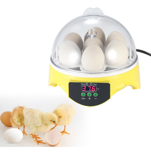 7 Huevos Egg Mini Digital Incubadora Hatcher Transparente