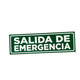 Cartel Indicador Salida De Emergencia 30x14 Alto Impacto