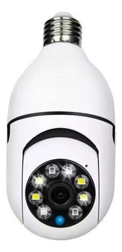 Câmera Dome Lâmpada Espia Wifi 1080p Audio Ptz 360 Micro Sd