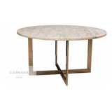 Mesa Ratona Circular De Mármol - Carrara Design -