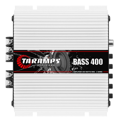 Modulo Taramps Bass 400 2 Ohms Amplificador 400w Para Subwoofers Graves Subgraves 400 Rms 1 Canal Som Automotivo