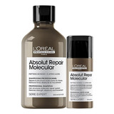 Kit Loreal Absolut Repair Molecular Sh 300ml+leave-in 100ml