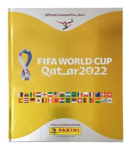Album Capa Dura Dourado Copa Do Mundo 2022 Qatar Panini