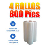 4 Rollos De Emplaye Playo Film Pelicula Estirable 18x50x800