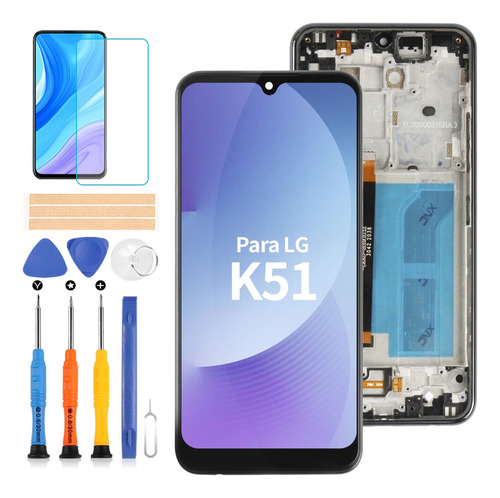 A Para LG K51 Lcd Pantalla Táctil Completa Con Marco