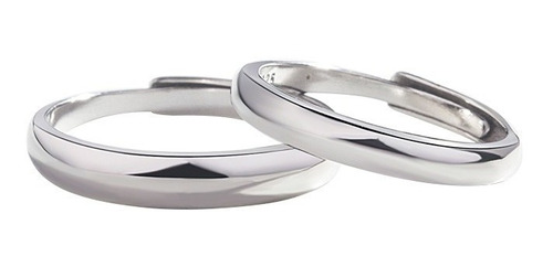 Anillos Promesa Duo Matrimonio Compromiso Lisos Plata 925