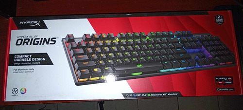 Teclado Gamer Alloy Origins Hyperx Español Hx Red Gaming Rgb