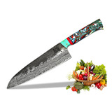 Capra Knives Ck-04 Damasco Forjado A Mano, Cuchillo De Chef 