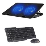 Suporte Notebook Base Nbc-50bk Teclado Mouse Sem Fio 