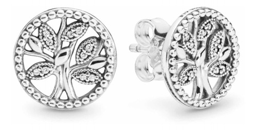 Aretes De Plata Pandora Original Árbol De La Vida