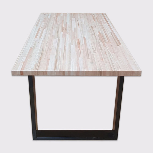 Mesa Cocina Madera Eucalipto Patas Metalicas Medida Libre