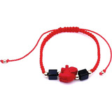 Pulsera De Hilo Rojo De Elefante De La   Con Joyería D...