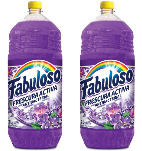 Limpiador Liquido Fabuloso 2 Piezas Fresca Lavanda 2l Cada 1